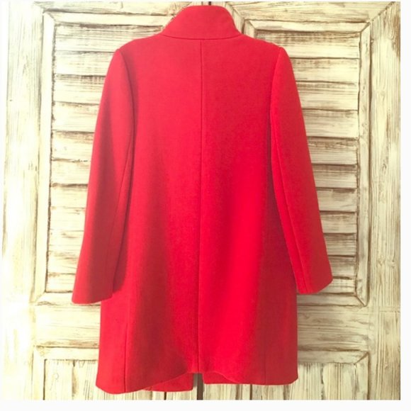 Kate Spade Bow Neck Wool Coat in Lollipop red size 8 nwot - Picture 4 of 7